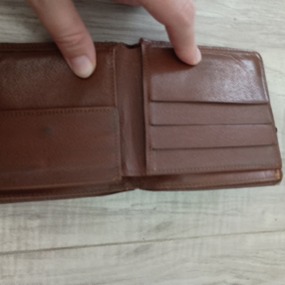 Louis Vuitton Bifold Wallet Leather Brown Authentic - Picture 9 of 14